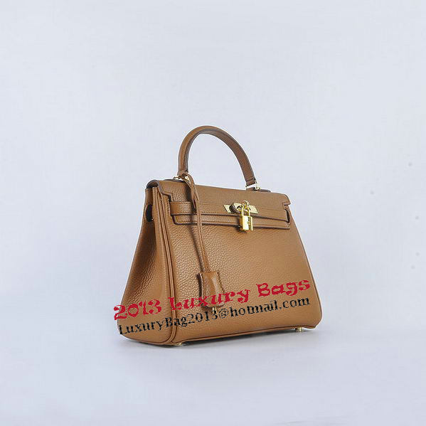 Hermes Kelly 28cm Shoulder Bags Wheat Grainy Leather Gold