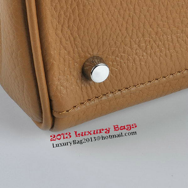 Hermes Kelly 28cm Shoulder Bags Wheat Grainy Leather Silver