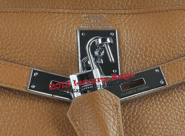 Hermes Kelly 28cm Shoulder Bags Wheat Grainy Leather Silver