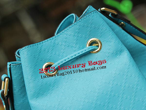 Gucci Diamante Calf Leather Bucket Bag 354228 Light Blue
