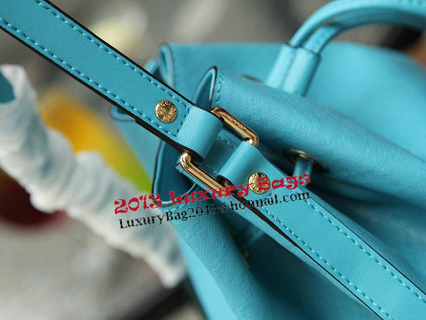 Gucci Diamante Calf Leather Bucket Bag 354228 Light Blue