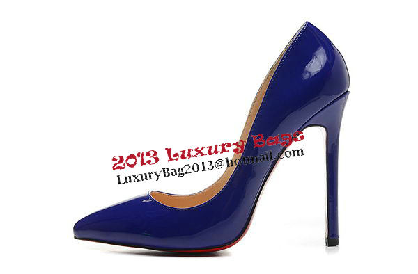 Christian Louboutin Patent Leather 120mm Pump CL1435 Blue