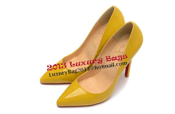 Christian Louboutin Patent Leather 120mm Pump CL1435 Yellow