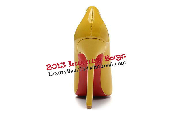 Christian Louboutin Patent Leather 120mm Pump CL1435 Yellow