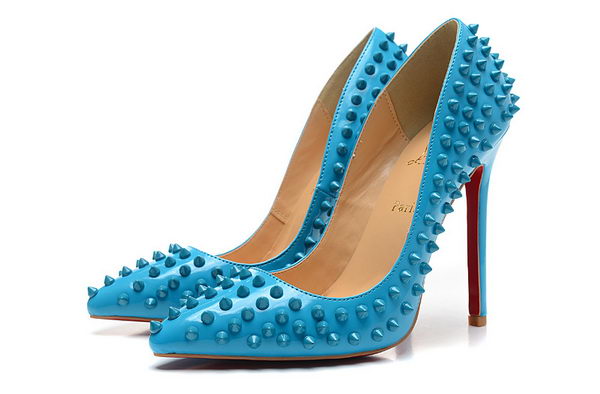 Christian Louboutin Patent Leather 120mm Pump CL1440 Blue