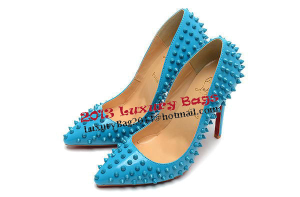 Christian Louboutin Patent Leather 120mm Pump CL1440 Blue