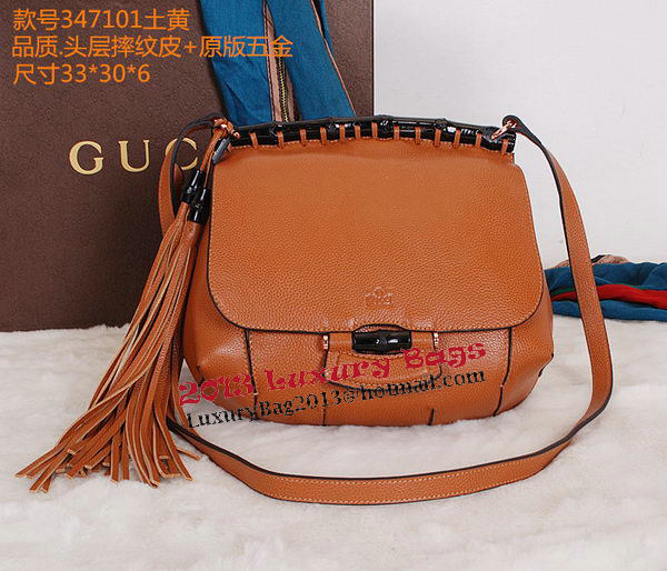 Gucci Nouveau Leather Shoulder Bag 347101 Wheat