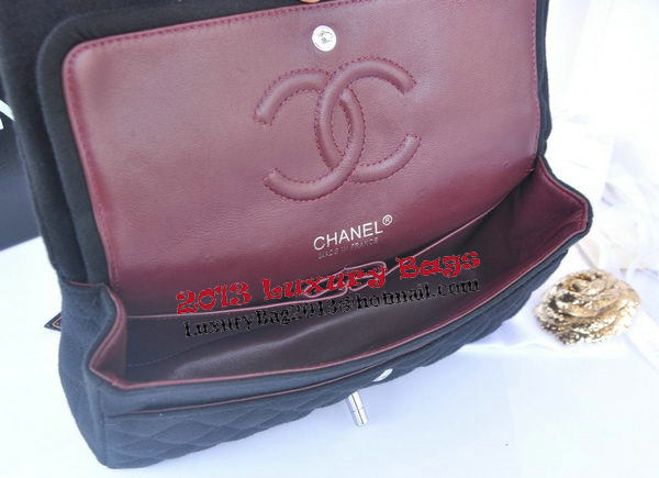 Chanel 2.55 Series Classic Flap Bag Denim Fabric CF1112 Black