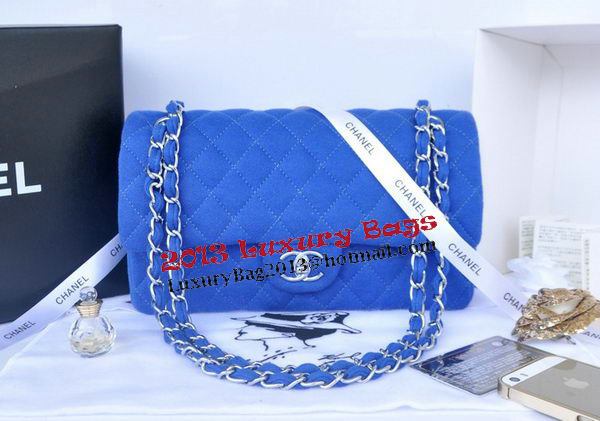 Chanel 2.55 Series Classic Flap Bag Denim Fabric CF1112 Blue