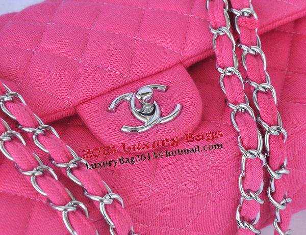 Chanel 2.55 Series Classic Flap Bag Denim Fabric CF1112 Rose