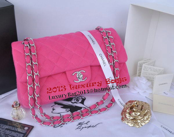 Chanel 2.55 Series Classic Flap Bag Denim Fabric CF1112 Rose