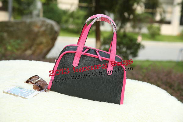 Hermes Boston Bag Grainy Leather H9898 Black