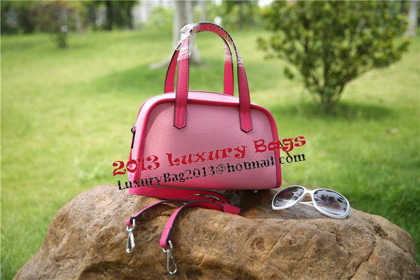 Hermes Boston Bag Grainy Leather H9898 Pink