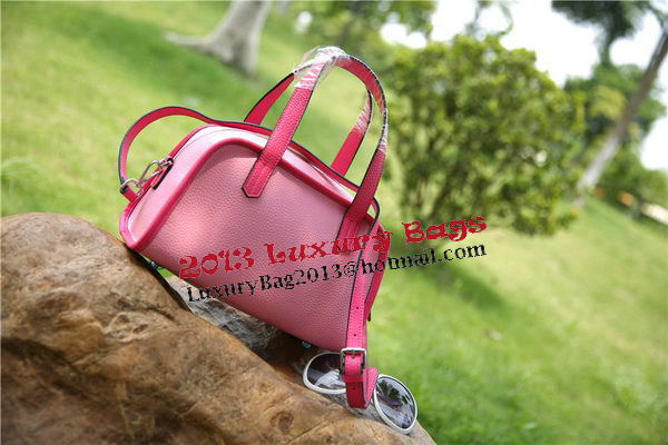 Hermes Boston Bag Grainy Leather H9898 Pink