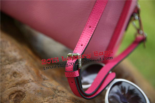 Hermes Boston Bag Grainy Leather H9898 Pink