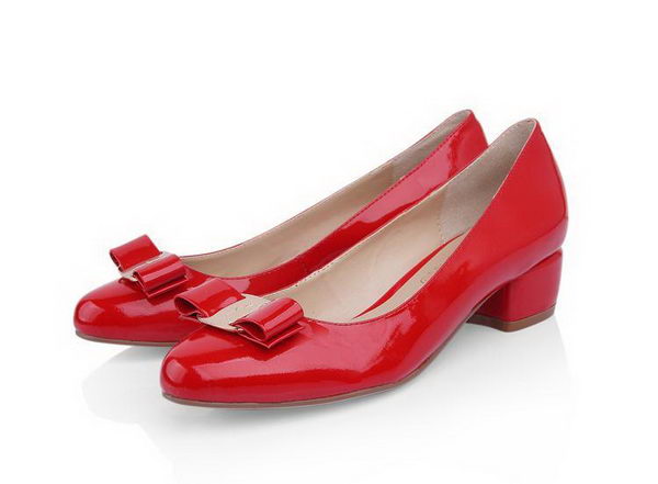 Salvatore Ferragamo Patent Leather Pump FL0442 Red