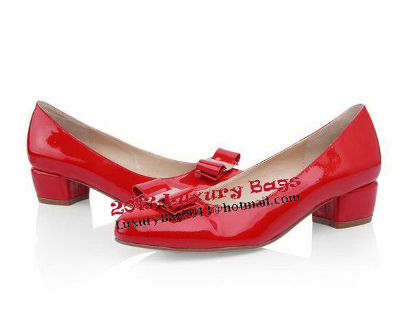 Salvatore Ferragamo Patent Leather Pump FL0442 Red