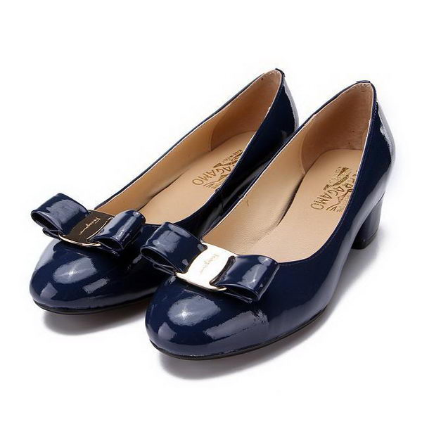 Salvatore Ferragamo Patent Leather Pump FL0442 Royal