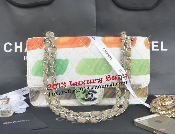 Chanel 2.55 Series Classic Flap Bag Canvas CHA90261 Green