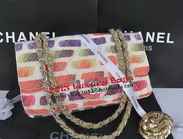 Chanel 2.55 Series Classic Flap Bag Canvas CHA90261 Purple