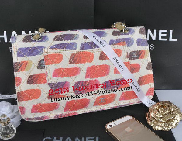 Chanel 2.55 Series Classic Flap Bag Canvas CHA90261 Purple
