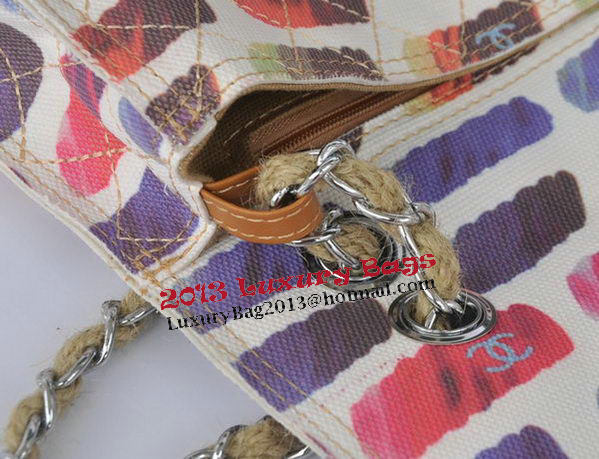 Chanel 2.55 Series Classic Flap Bag Canvas CHA90261 Purple