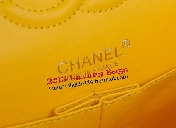 Chanel 2.55 Series Classic Flap Bag Denim Fabric CF1112 Lemon