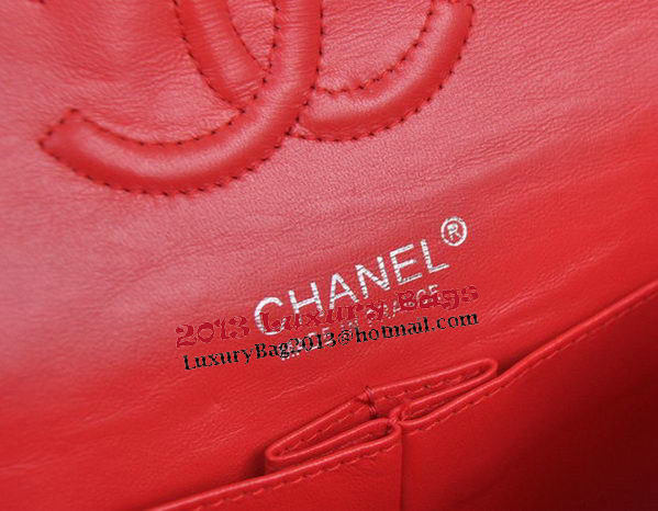 Chanel 2.55 Series Classic Flap Bag Denim Fabric CF1112 Red