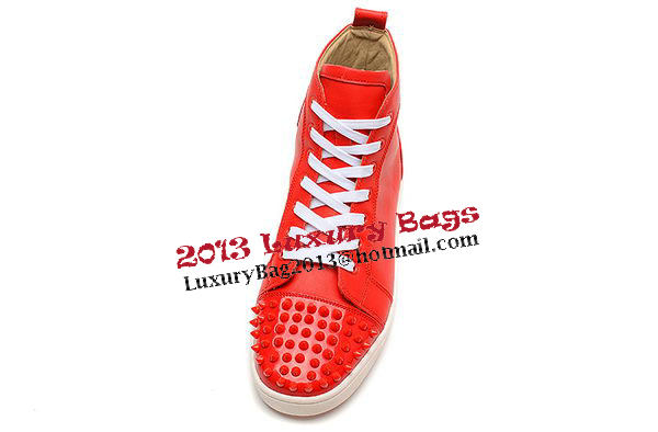 Christian Louboutin Casual Shoes Sheepskin Leather CL831 Red