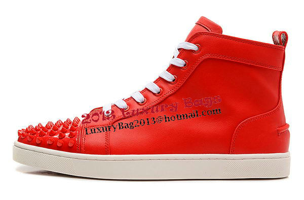 Christian Louboutin Casual Shoes Sheepskin Leather CL831 Red