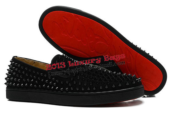 Christian Louboutin Casual Shoes Suede Leather CL829 Black