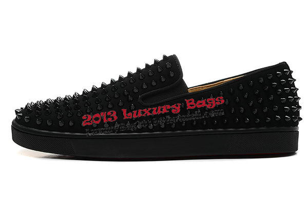 Christian Louboutin Casual Shoes Suede Leather CL829 Black