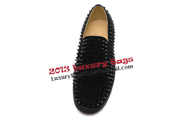 Christian Louboutin Casual Shoes Suede Leather CL829 Black