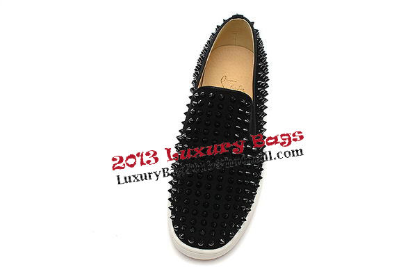 Christian Louboutin Casual Shoes Suede Leather CL830 Black