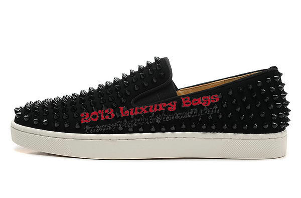 Christian Louboutin Casual Shoes Suede Leather CL830 Black