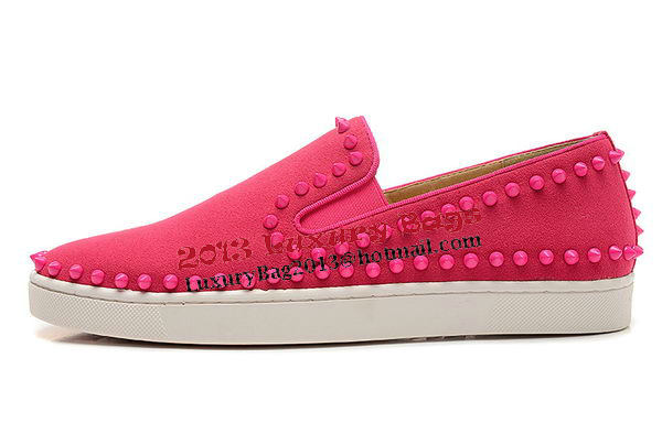 Christian Louboutin Casual Shoes Suede Leather CL832 Rose