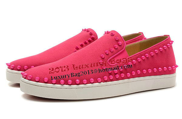 Christian Louboutin Casual Shoes Suede Leather CL832 Rose