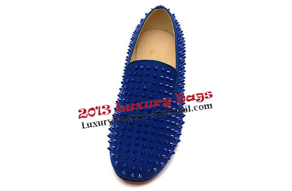 Christian Louboutin Casual Shoes Suede Leather CL833 Blue