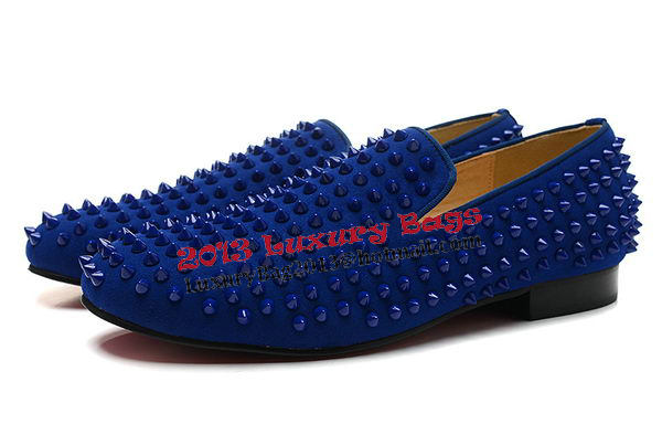 Christian Louboutin Casual Shoes Suede Leather CL833 Blue