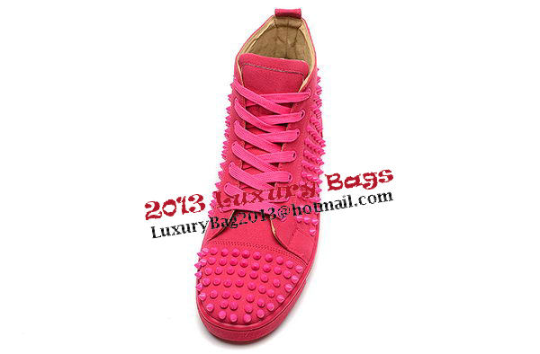 Christian Louboutin Casual Shoes Suede Leather CL836 Rose