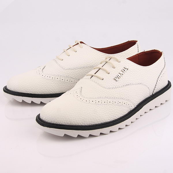 miu miu Casual Shoes Grainy Leather PD329 White