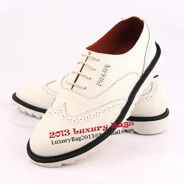 miu miu Casual Shoes Grainy Leather PD329 White