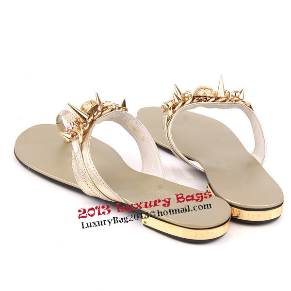 Prada Calfskin Leather Sandals PP10 Gold