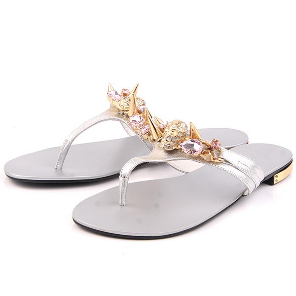 Prada Calfskin Leather Sandals PP10 Silver