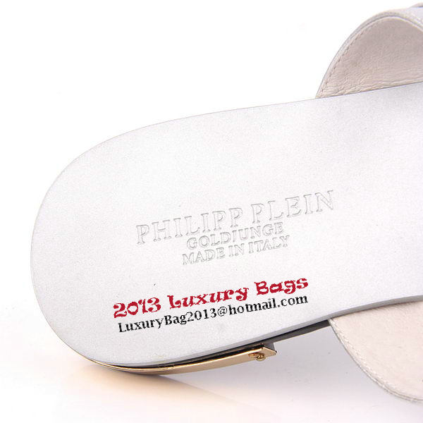 Prada Calfskin Leather Sandals PP10 Silver