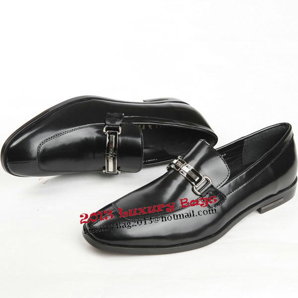 Prada Patent Leather Men Shoes PD333 Black