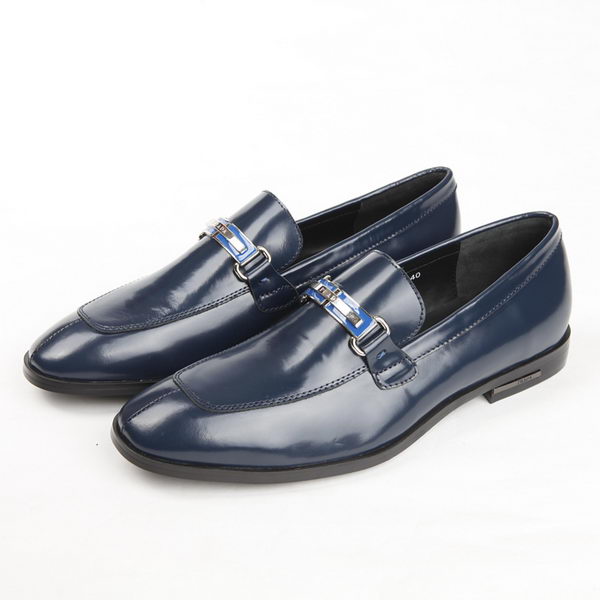 Prada Patent Leather Men Shoes PD333 Blue