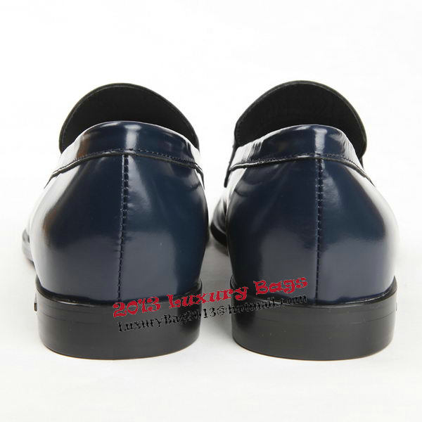 Prada Patent Leather Men Shoes PD333 Blue