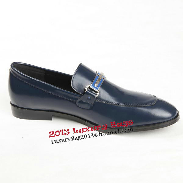 Prada Patent Leather Men Shoes PD333 Blue