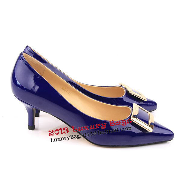 Roger Vivier Patent Leather Pump RV235 Blue